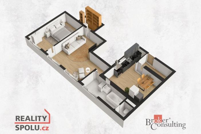 Prodej bytu 2+1, Praha - Modřany, Klostermannova, 64 m2