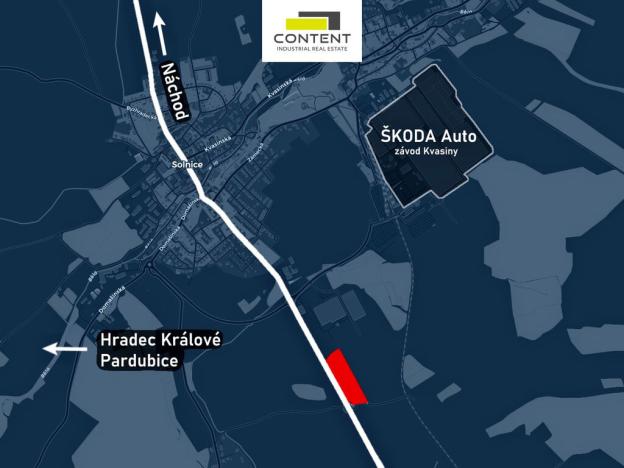 Pronájem skladu, Solnice, Průmyslová, 7325 m2