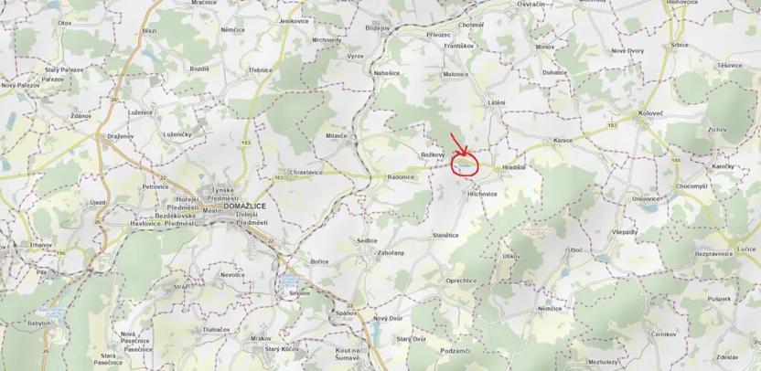 Prodej lesa, Hradiště, 3845 m2