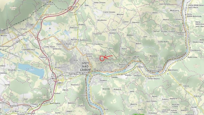 Prodej podílu lesa, Ústí nad Labem, 1184 m2