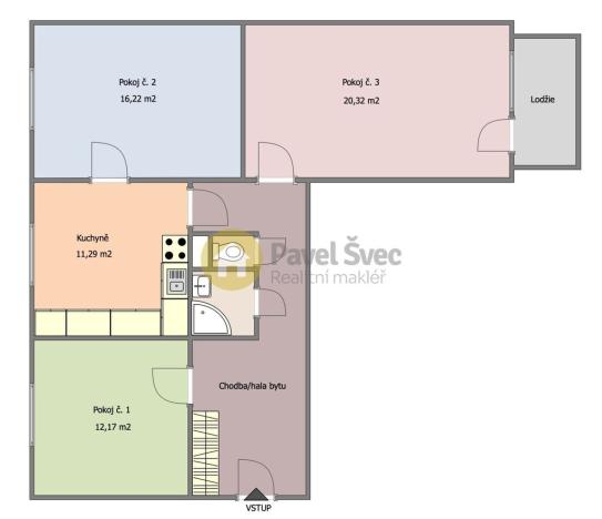 Prodej bytu 3+1, Miloňovice, 78 m2