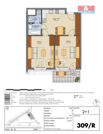 Prodej bytu 2+1, Praha - Hlubočepy, Gollové, 59 m2