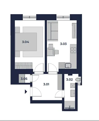 Pronájem bytu 2+kk, Praha - Žižkov, Žerotínova, 44 m2