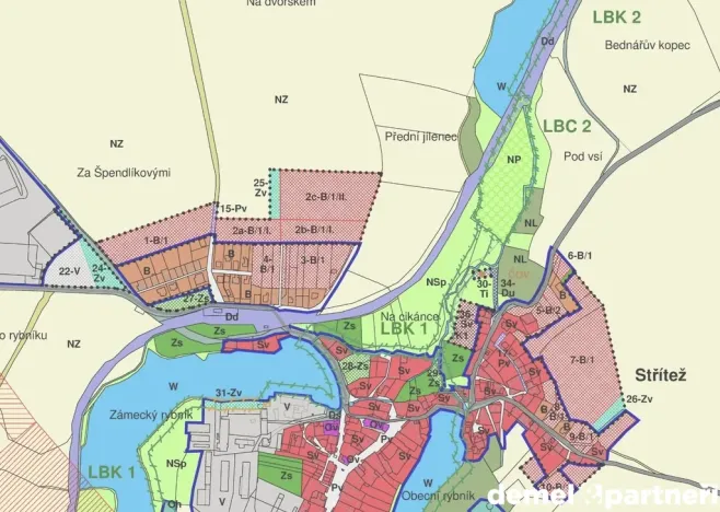 Prodej pozemku pro bydlení, Střítež, 640 m2