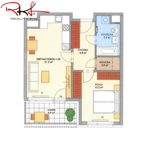 Prodej bytu 2+kk, Praha, náměstí Olgy Scheinpflugové, 58 m2