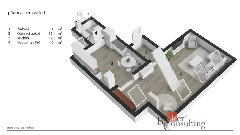 Prodej bytu 2+1, Trutnov - Poříčí, Voletinská, 80 m2
