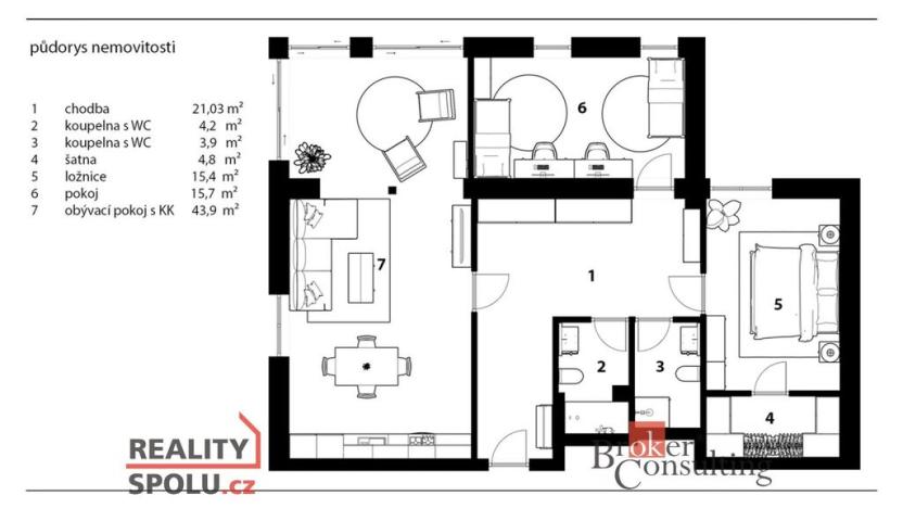 Prodej bytu 3+kk, Praha, Písčitá, 117 m2