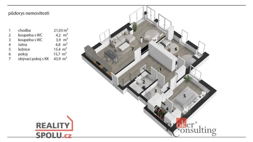 Prodej bytu 3+kk, Praha, Písčitá, 117 m2