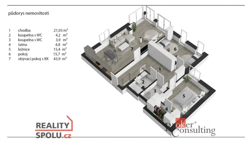 Prodej bytu 3+kk, Praha, Písčitá, 117 m2