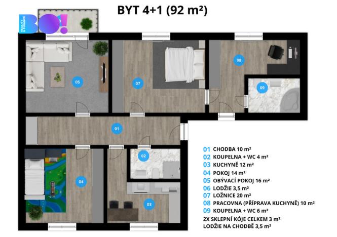Prodej bytu 4+1, Ostrava, Josefa Brabce, 92 m2
