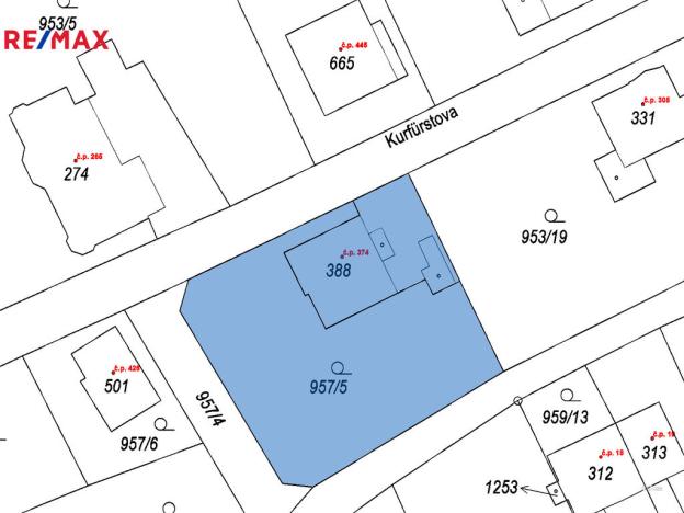 Prodej pozemku pro bydlení, Stará Paka, Kurfürstova, 948 m2