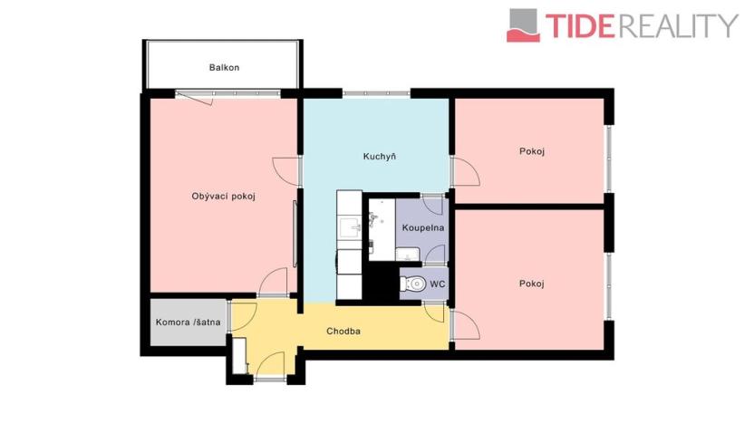Prodej bytu 3+1, Praha - Malešice, Limuzská, 69 m2