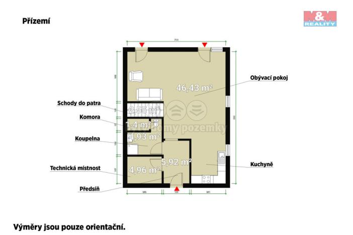 Pronájem činžovního domu, Losiná, 140 m2