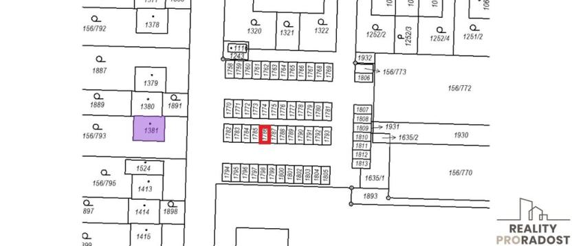 Prodej garážového stání, Chýně, Uherova, 13 m2