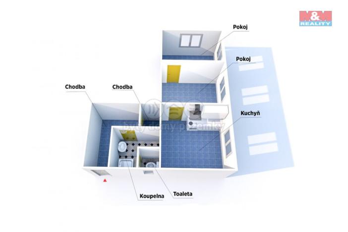 Pronájem bytu 3+kk, Kdyně, Vodní, 63 m2