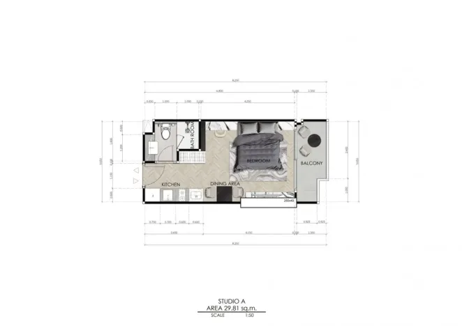 Prodej apartmánu, Pattaya, 31 m2