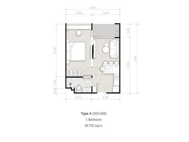 Prodej apartmánu, Pattaya, 45 m2