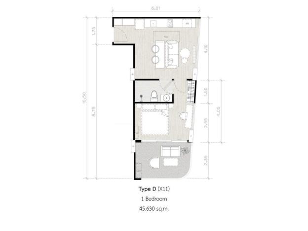 Prodej apartmánu, Pattaya, 45 m2
