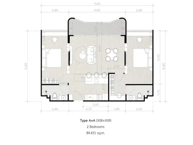 Prodej apartmánu, Pattaya, 45 m2