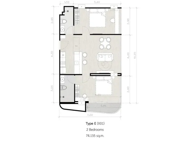 Prodej apartmánu, Pattaya, 45 m2