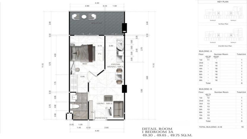 Prodej apartmánu, Pattaya, 65 m2