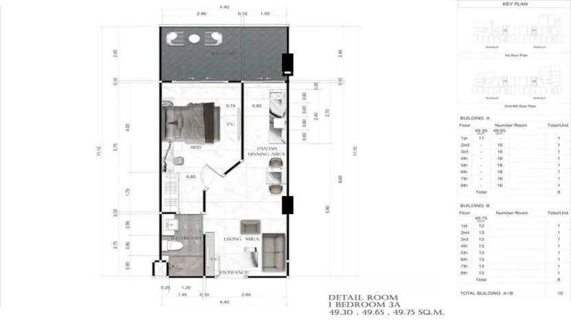 Prodej apartmánu, Pattaya, 65 m2