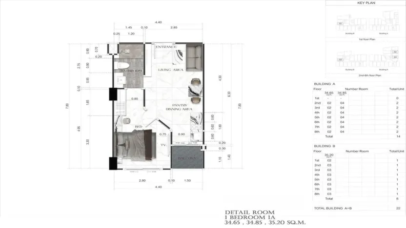 Prodej apartmánu, Pattaya, 65 m2