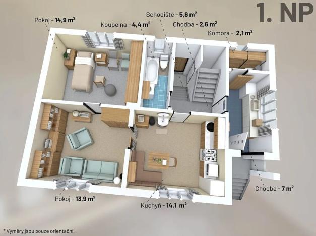 Prodej rodinného domu, Kožichovice, 120 m2