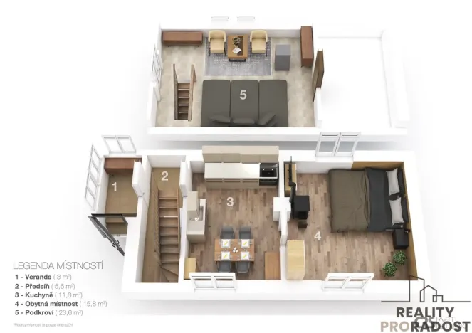 Prodej rodinného domu, Malé Žernoseky, Labská, 60 m2