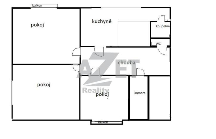 Prodej bytu 3+1, Jeseník, 77 m2