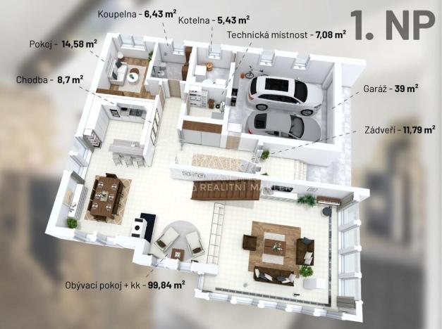 Prodej rodinného domu, Praha - Kolovraty, V louce, 495 m2