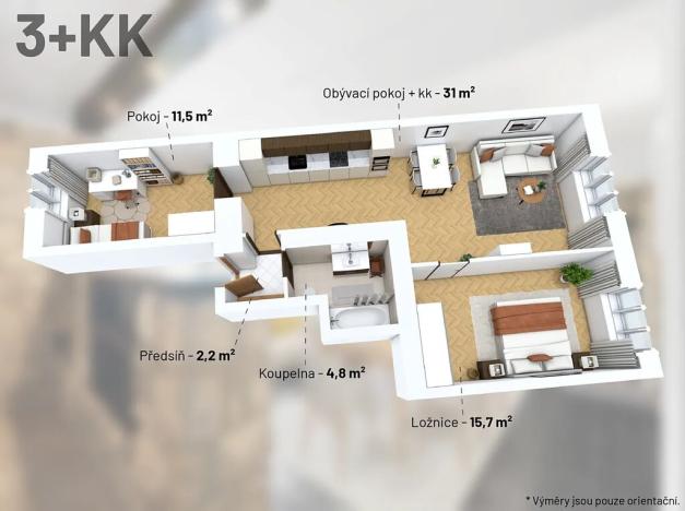 Prodej bytu 2+1, Praha - Střešovice, Za Hládkovem, 67 m2