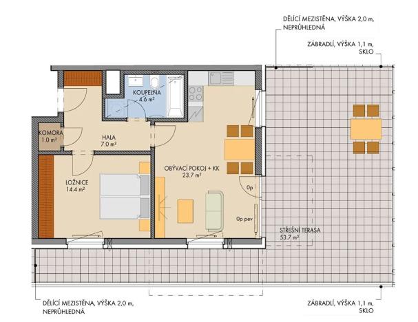 Prodej bytu 2+kk, Praha, Návarovská, 53 m2