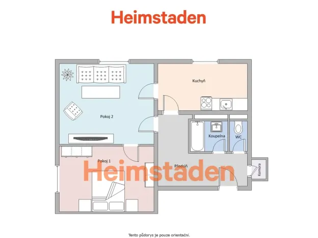 Pronájem bytu 2+1, Havířov - Město, U Lesa, 55 m2