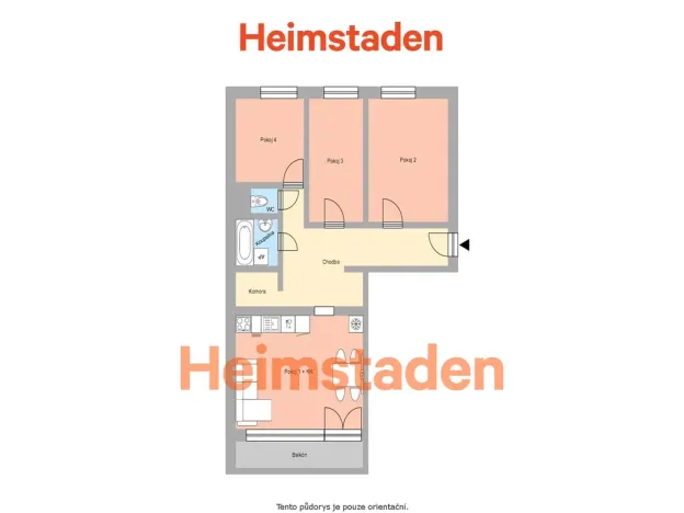 Pronájem bytu 3+1, Frýdek-Místek - Frýdek, Nad Stadionem, 75 m2