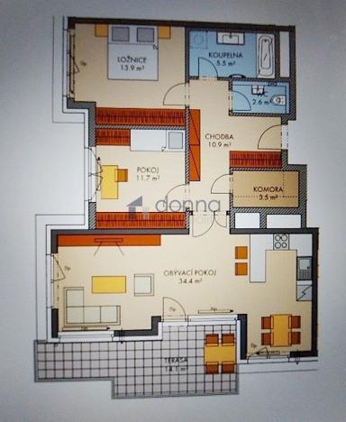 Pronájem bytu 3+kk, Praha, Thomasova, 87 m2