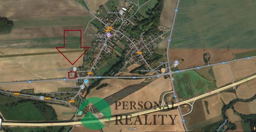 Pronájem komerčního pozemku, Krupá, 3122 m2