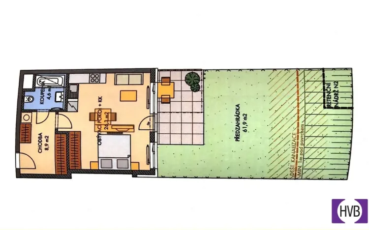 Prodej bytu 2+kk, Praha, náměstí Olgy Scheinpflugové, 41 m2