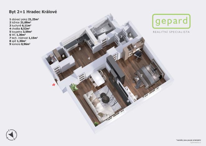Prodej bytu 2+1, Hradec Králové, Buzulucká, 75 m2