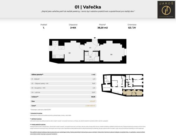 Prodej bytu 2+kk, Jáchymov, náměstí Republiky, 38 m2