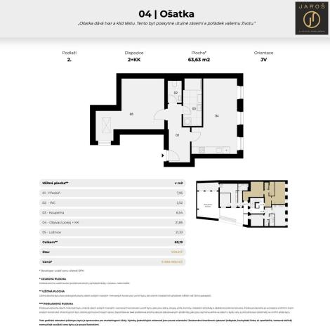 Prodej bytu 2+kk, Jáchymov, náměstí Republiky, 64 m2