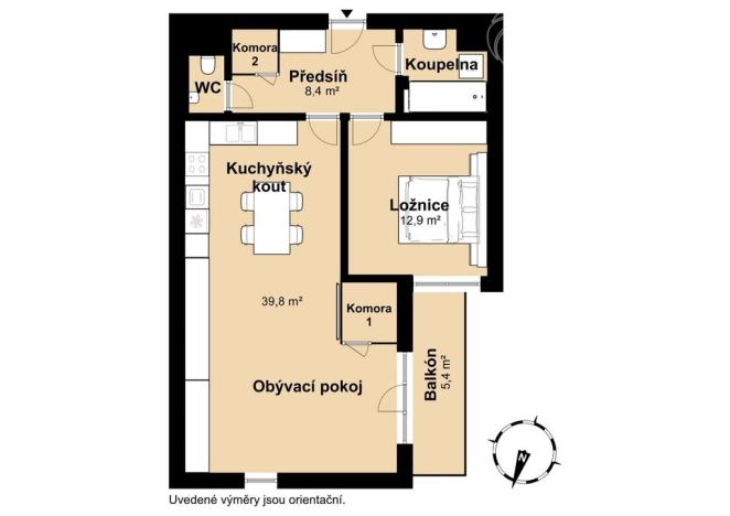 Prodej bytu 2+kk, Vrané nad Vltavou, U Elektrárny, 67 m2