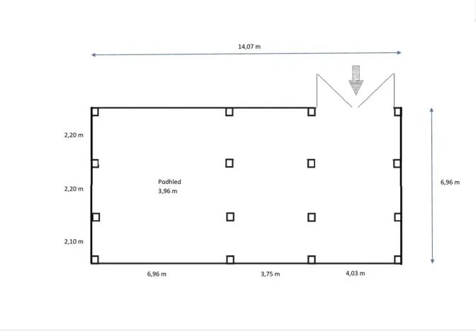 Pronájem skladu, Zákolany, 100 m2