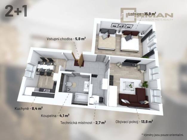 Prodej bytu 2+1, Děčín - Děčín II-Nové Město, Lipová, 64 m2