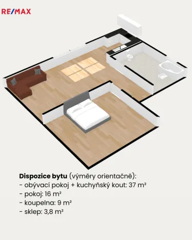 Prodej bytu 2+kk, Opatovice nad Labem, Dvořákova, 62 m2