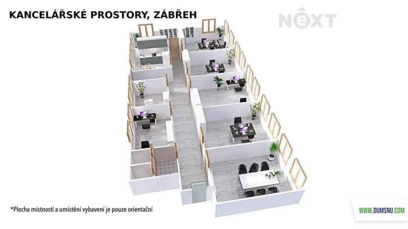 Pronájem kanceláře, Zábřeh, Na Řádkách, 17 m2