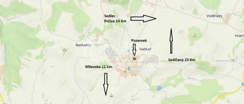 Prodej pozemku pro bydlení, Chyšky - Ratiboř, 1430 m2