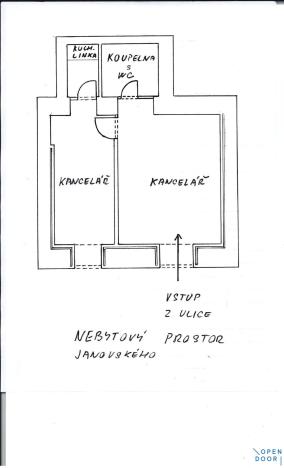 Pronájem kanceláře, Praha - Holešovice, Janovského, 40 m2