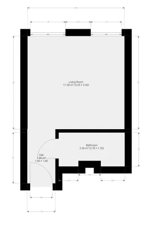 Pronájem bytu 1+kk, Praha - Vršovice, Černomořská, 18 m2