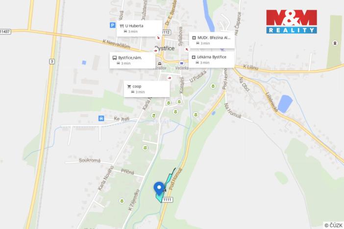 Prodej louky, Bystřice, 1741 m2